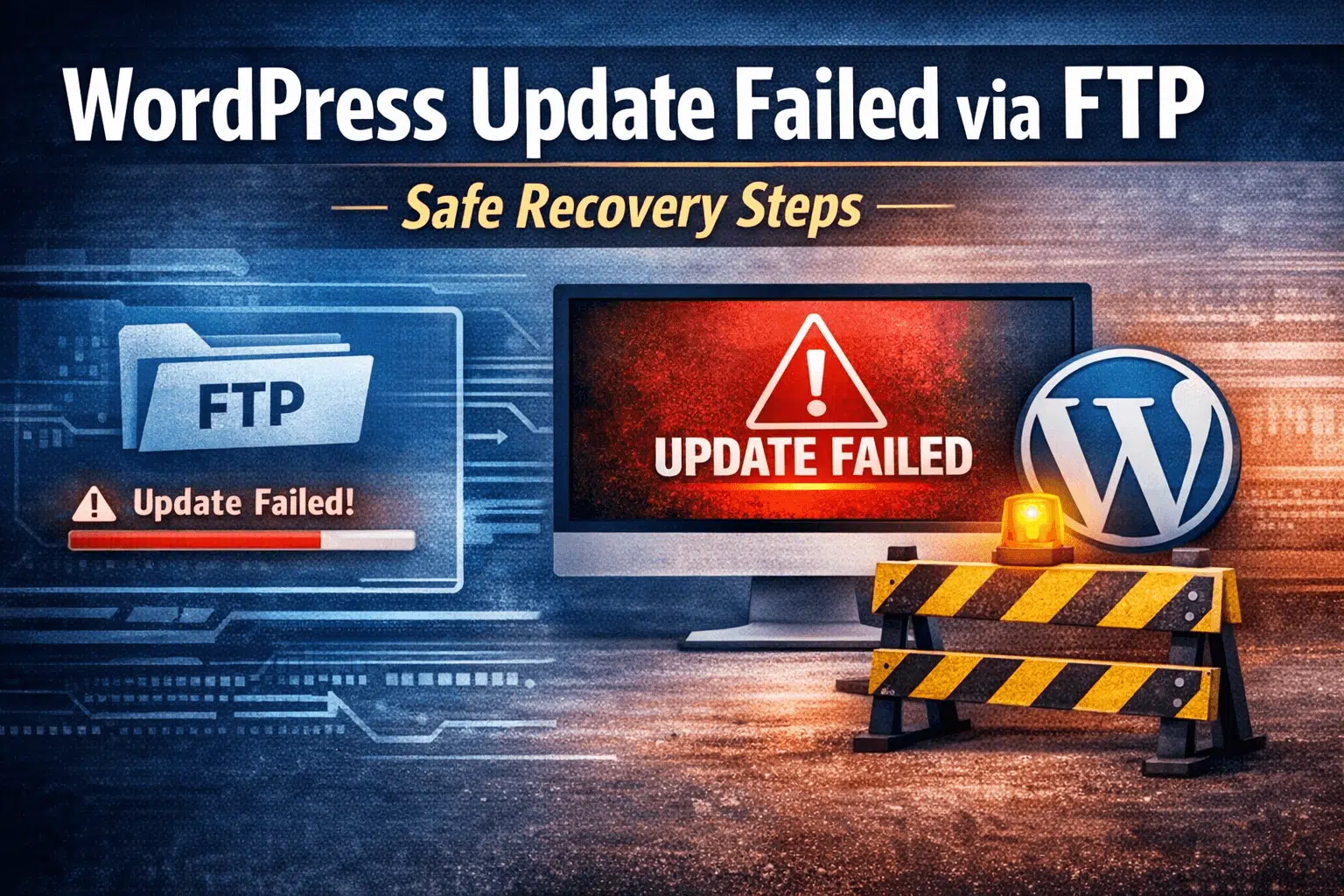 WordPress Update Failed via FTP: Safe Recovery Steps 1 WordPress Update Failed via FTP