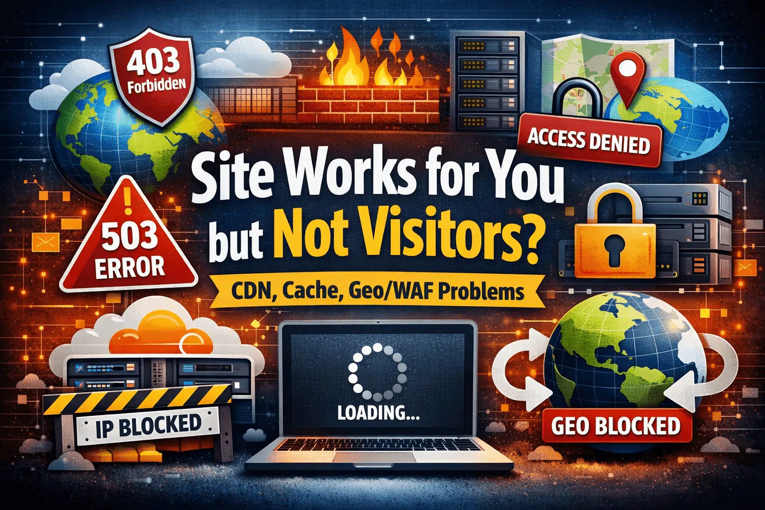 Site Works for You but Not Visitors: CDN, Cache, Geo/WAF Gotchas 1 site works for you but not visitors cdn cache geo waf gotchas