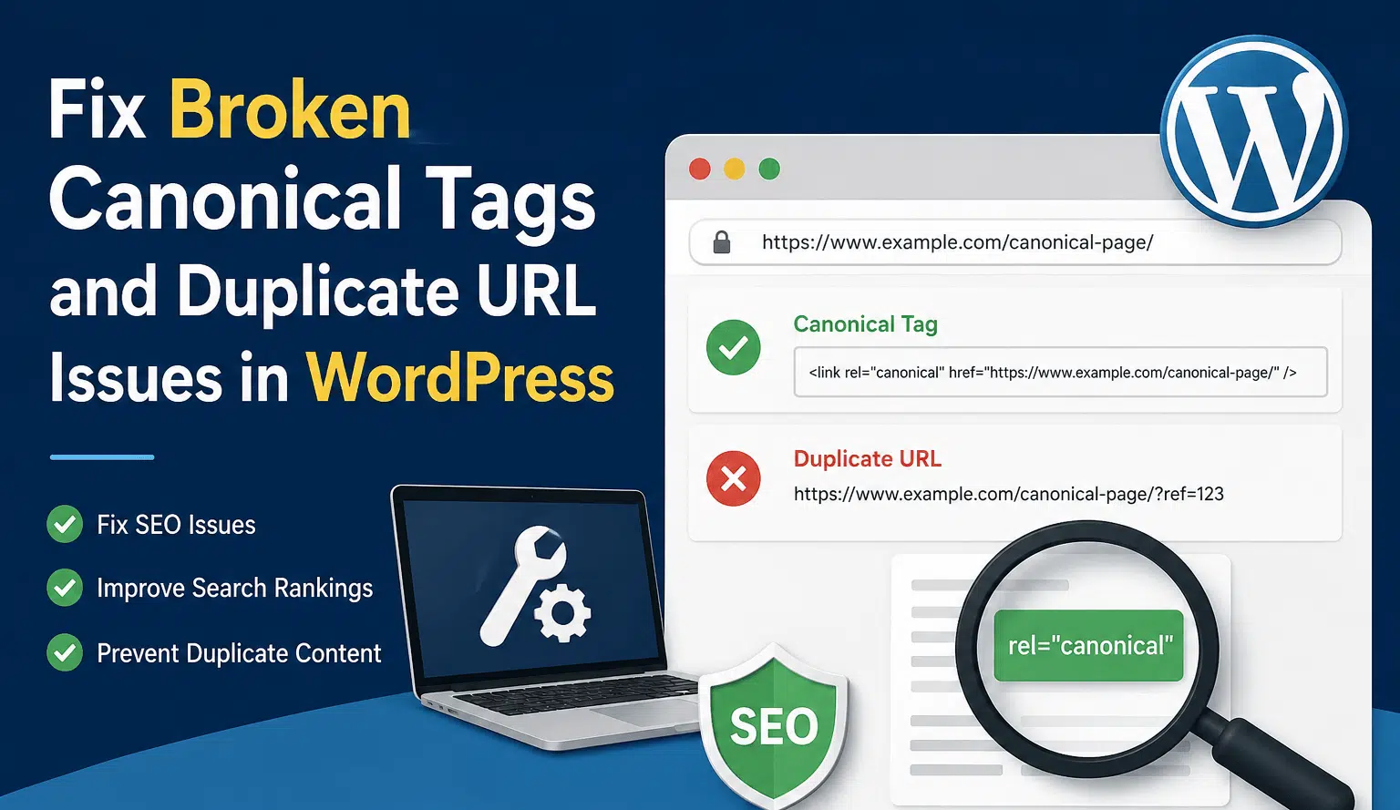 Fix Broken Canonical Tags and Duplicate URL Issues in WordPress 1 fix broken canonical tags in wordpress