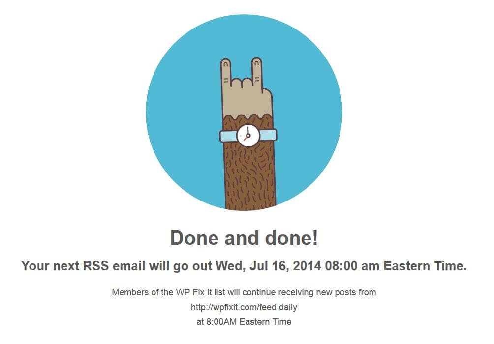 Feedburner Is Dead… Long Live Mailchimp – Using Mailchimp To Deliver Posts Feedburner is DEAD Long Live MailChimp Step 8