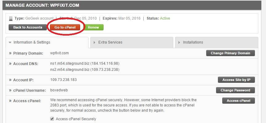 WordPress Hosting Setup 5