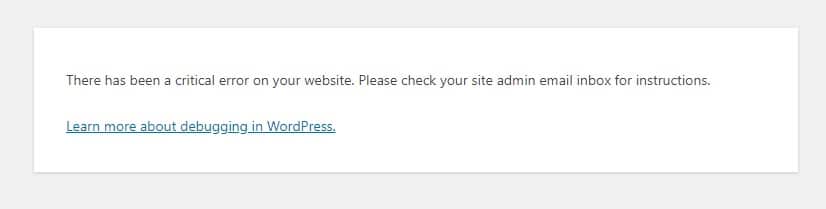 How To Fix The WordPress Error “there Has Been A Critical Error On Your Website” There has been a critical error on your website