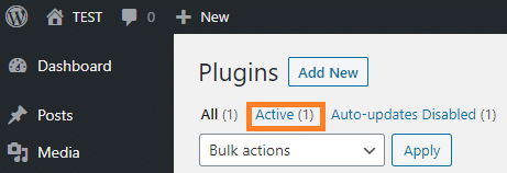 WordPress White Screen of Death Active plugins