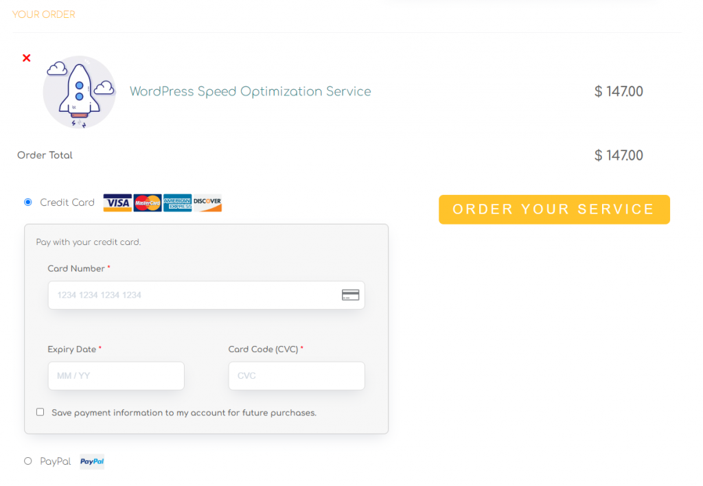 Speed Optimization Purchase