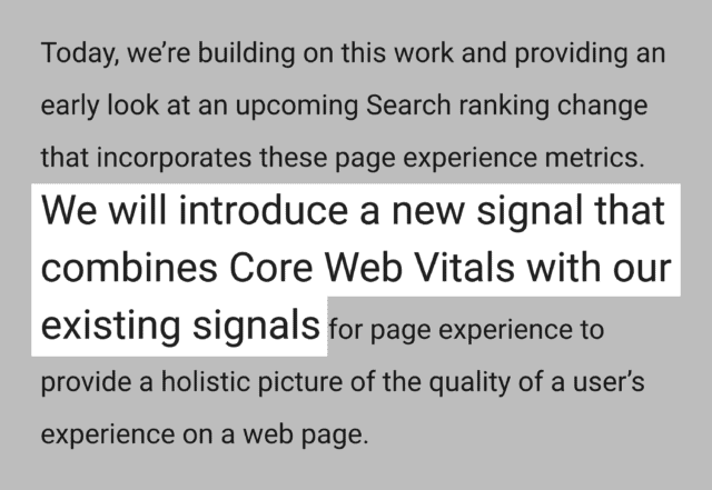 Googles Core Web Vitals Search Update
