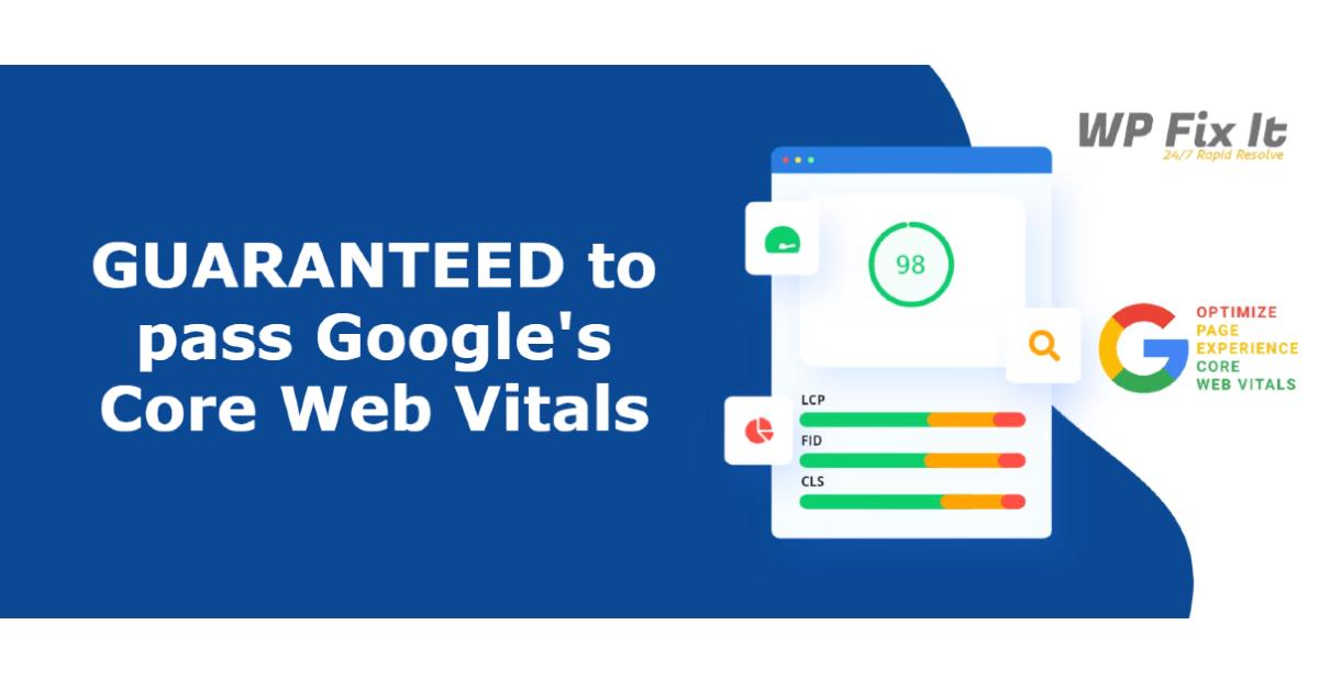 Core Web Vitals X Alta velocidade de carregamento para o seu WordPress -  Wolf WP