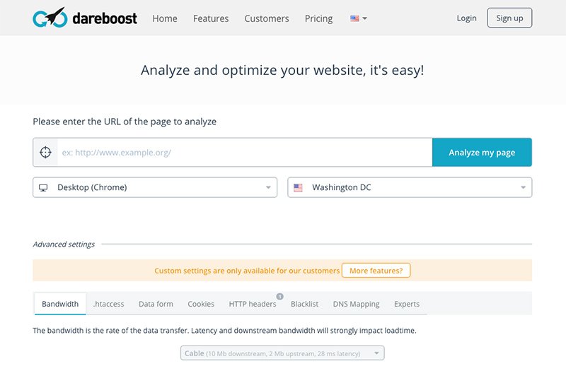 9 Free Website Speed Testing Tools 6 dareboost