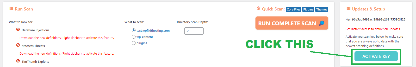 Free WordPress Infection Scanner 2