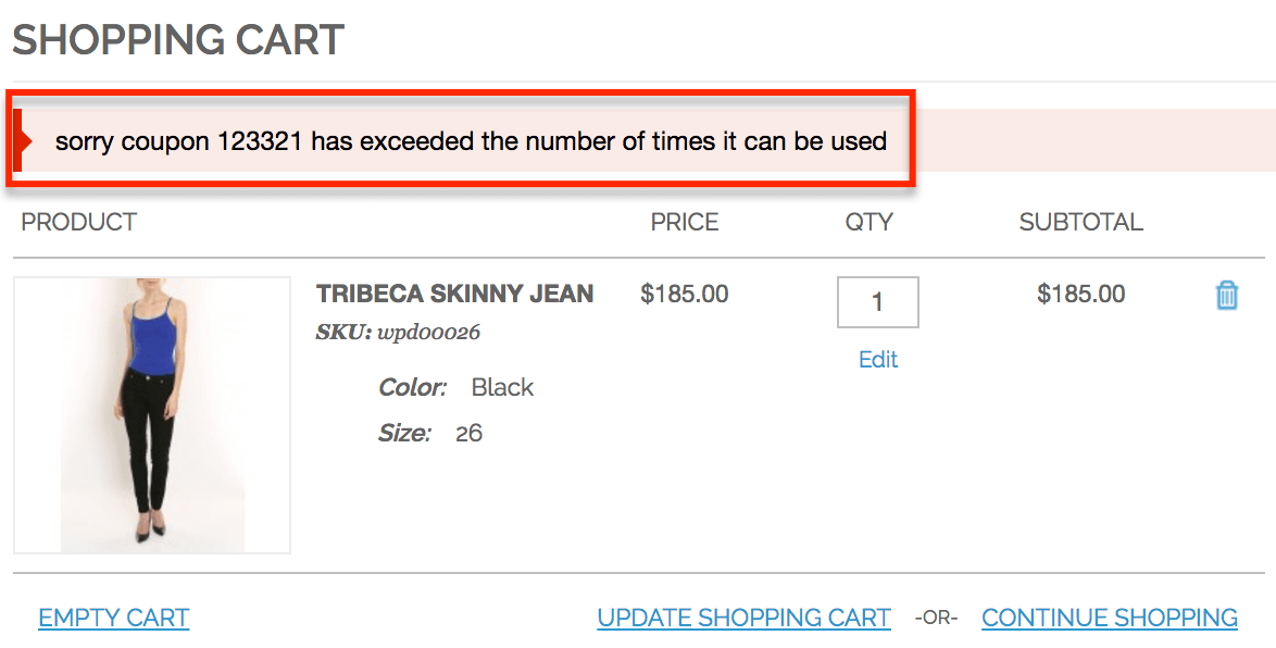 Change WooCommerce Coupon Error Messages
