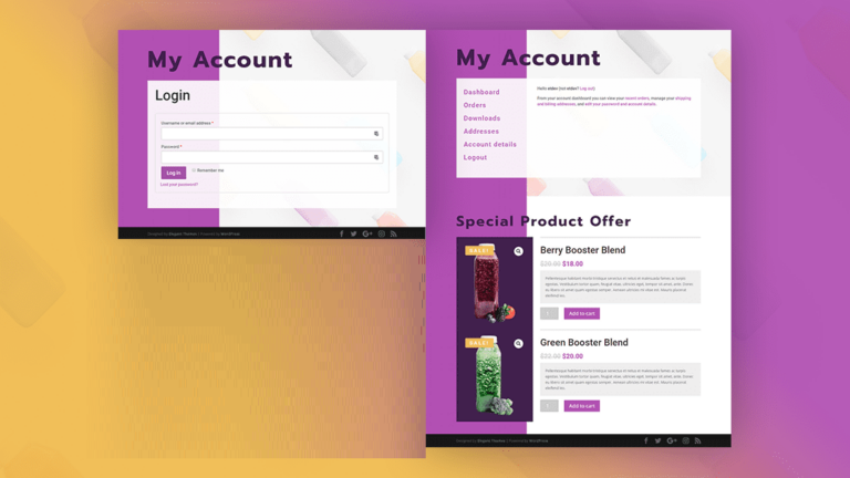 WooCommerce My Account Page
