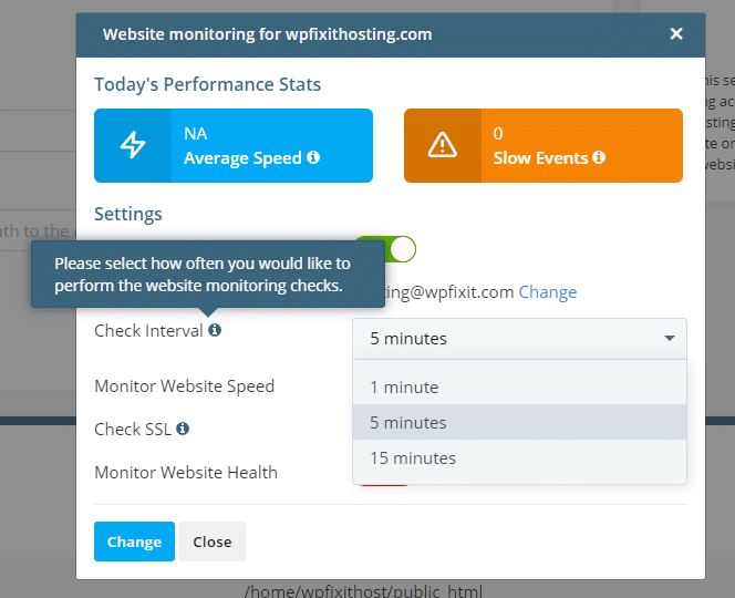 WordPress Hosting Website Monitoring
