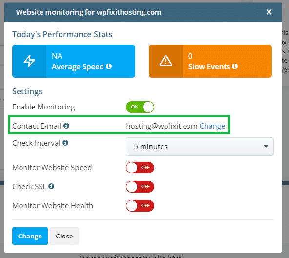 WordPress Hosting Website Monitoring