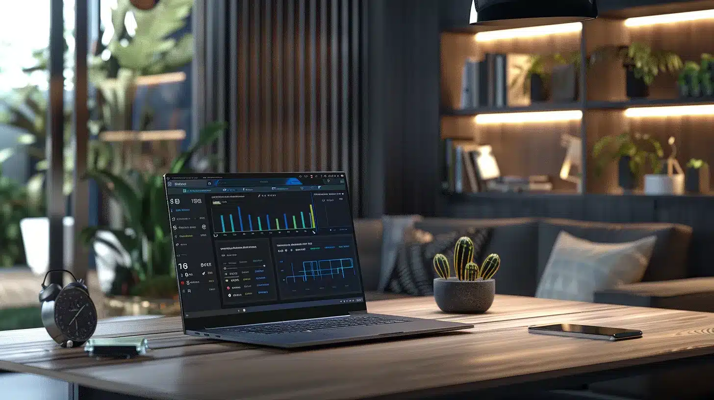 an elegantly designed workspace featuring a sleek laptop displaying a customizable wordpress dashboard, bathed in soft, natural light, symbolizes the seamless integration of tailored digital maintenance solutions for optimal site performance.