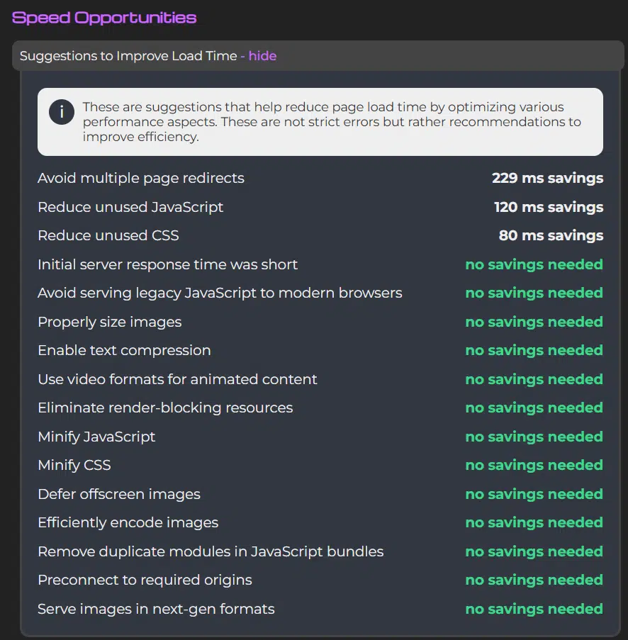 Speed Opportunities