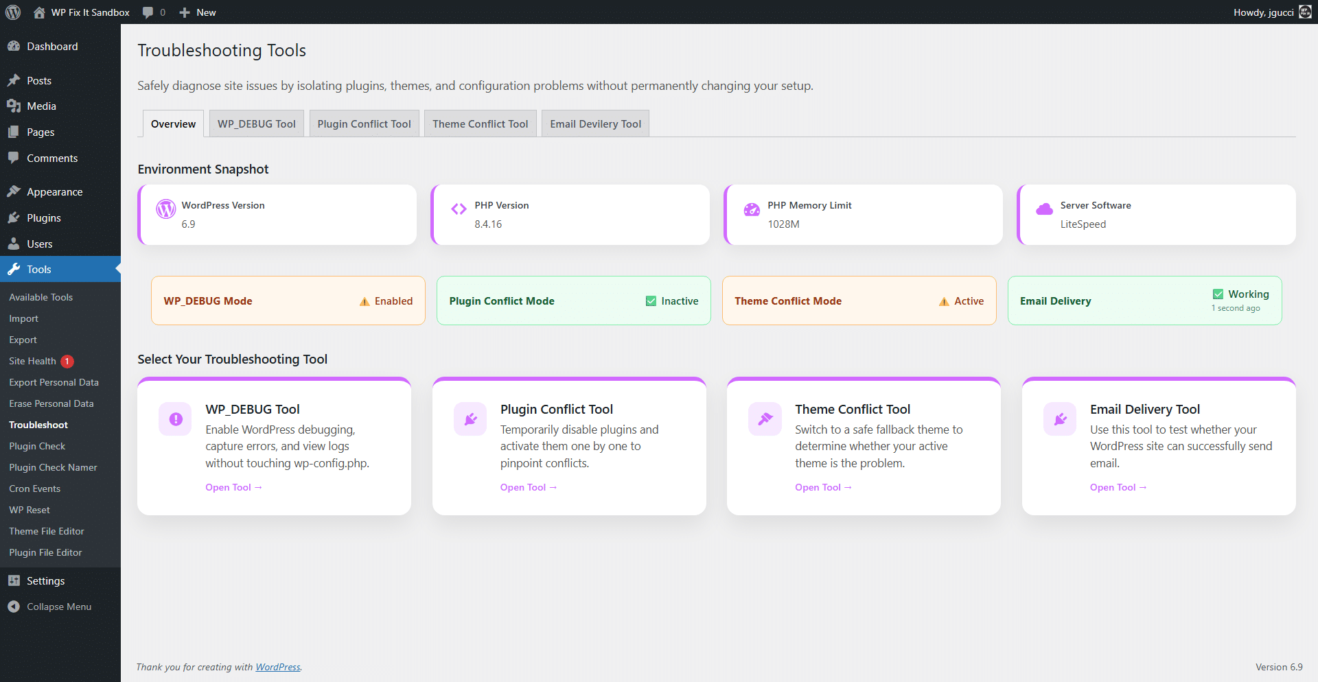 screenshot-WordPress plugin conflict troubleshooting