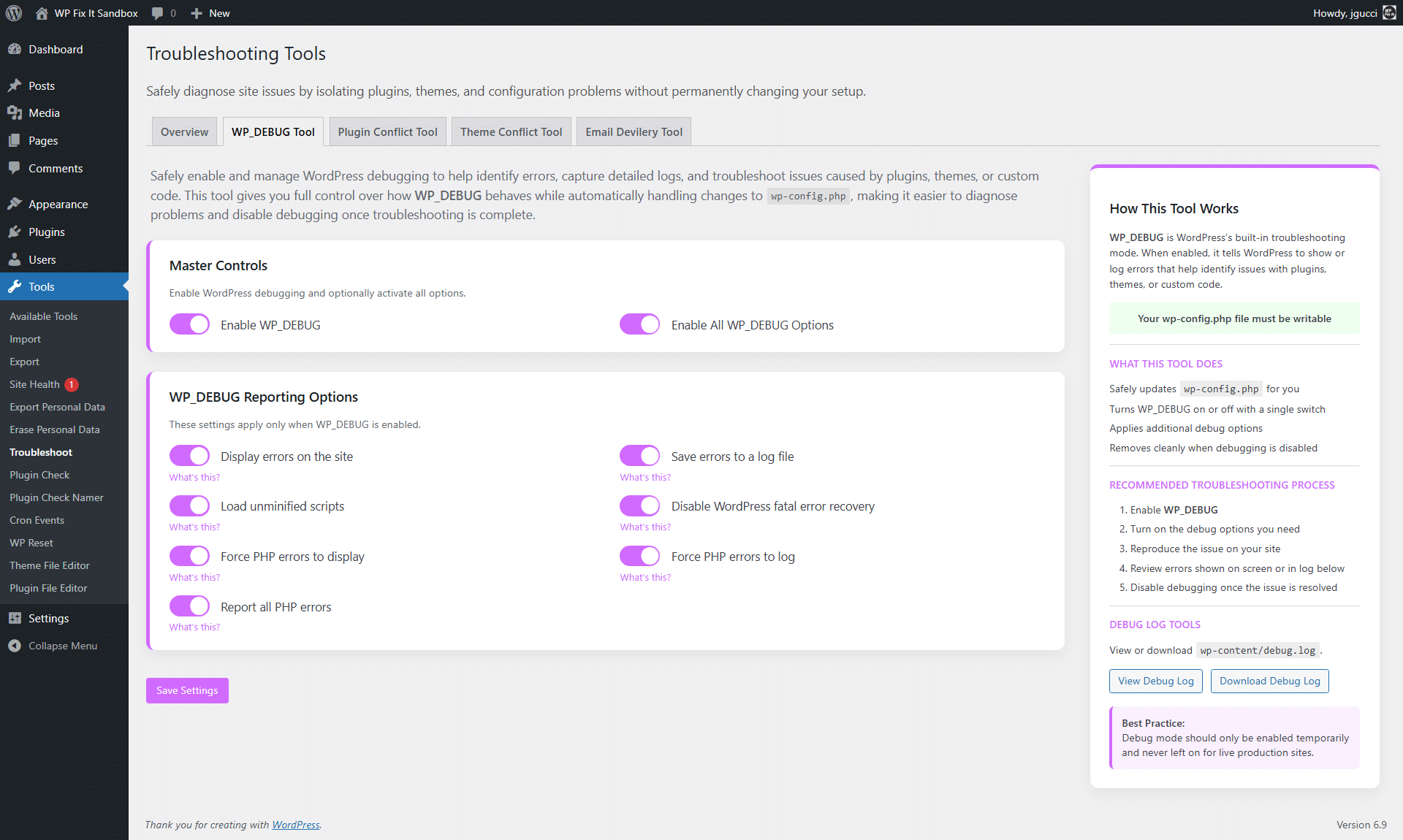 screenshot-WordPress plugin conflict troubleshooting