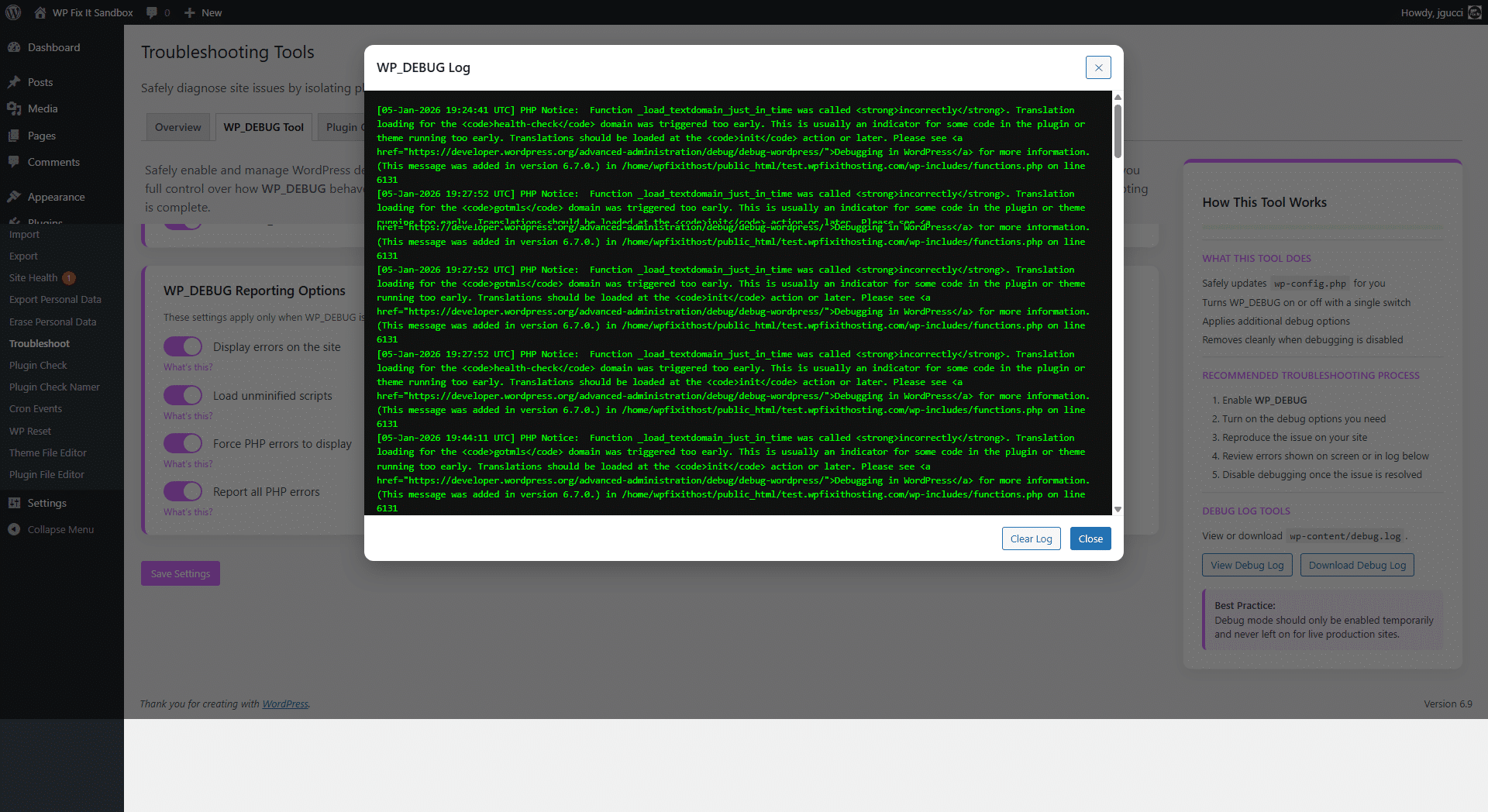 screenshot-WordPress plugin conflict troubleshooting