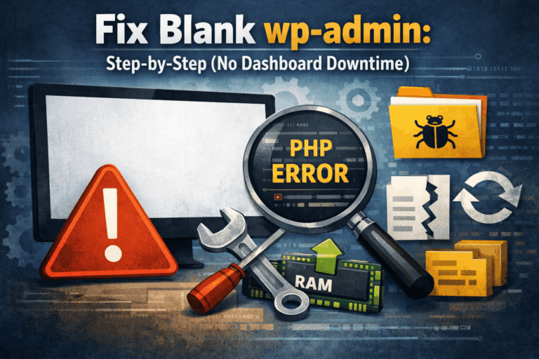 fix-blank-wp-admin-step-by-step-no-dashboard-downtime