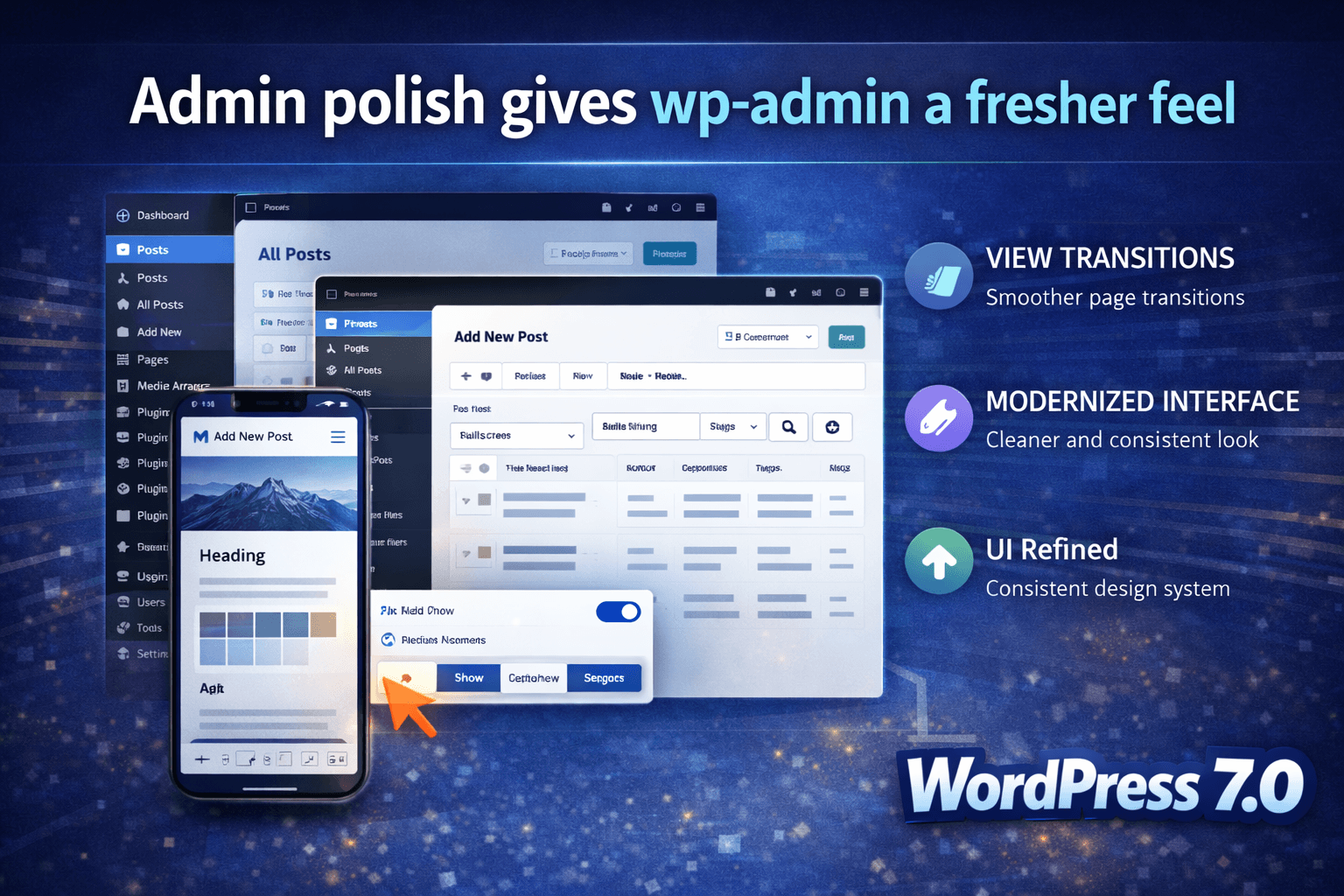 Admin polish gives wp admin a fresher feel