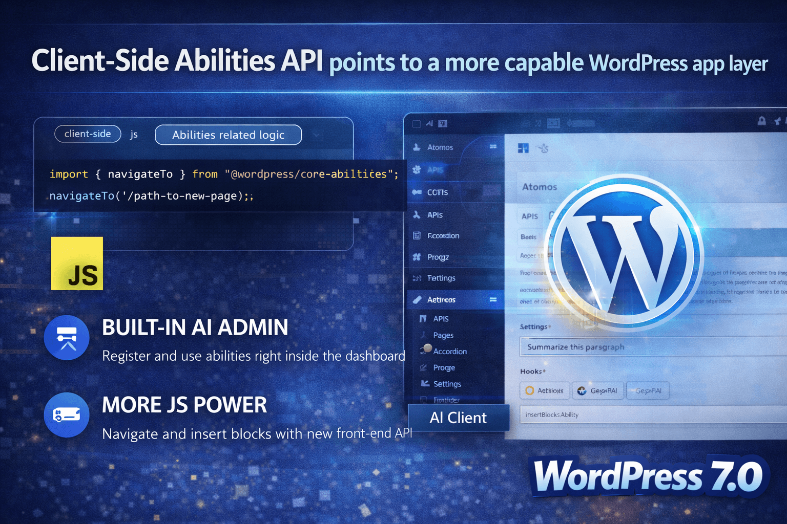Client Side Abilities API points to a more capable WordPress app layer