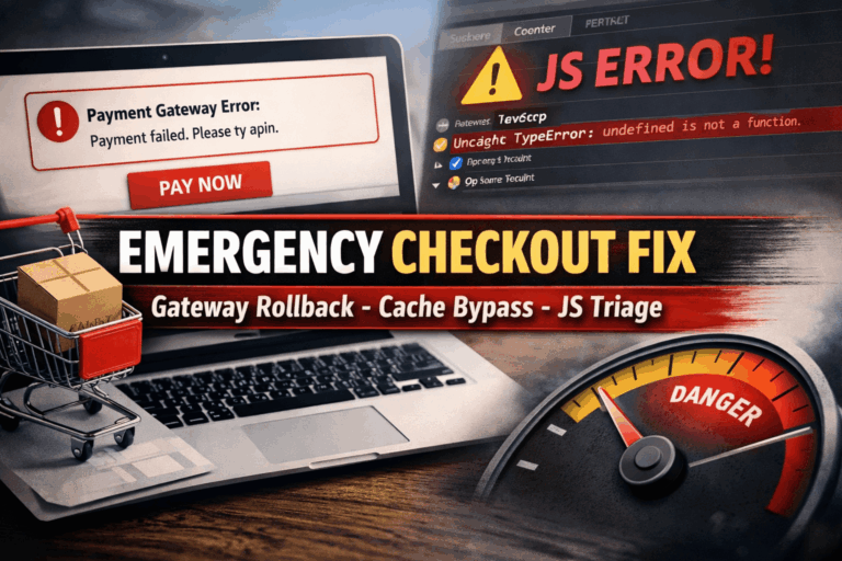 Emergency Checkout Fix: Gateway Rollback, Cache Bypass, JS Console Triage