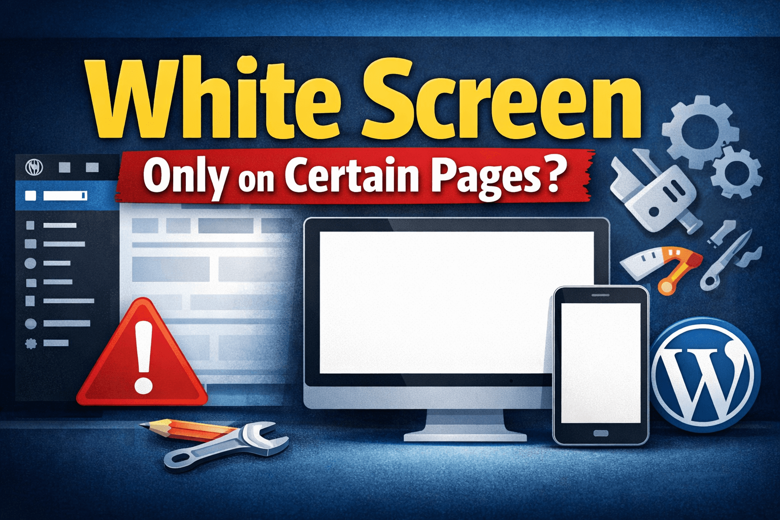 White Screen Only on Certain Pages (Not the Whole Site) 1 white screen only on certain pages