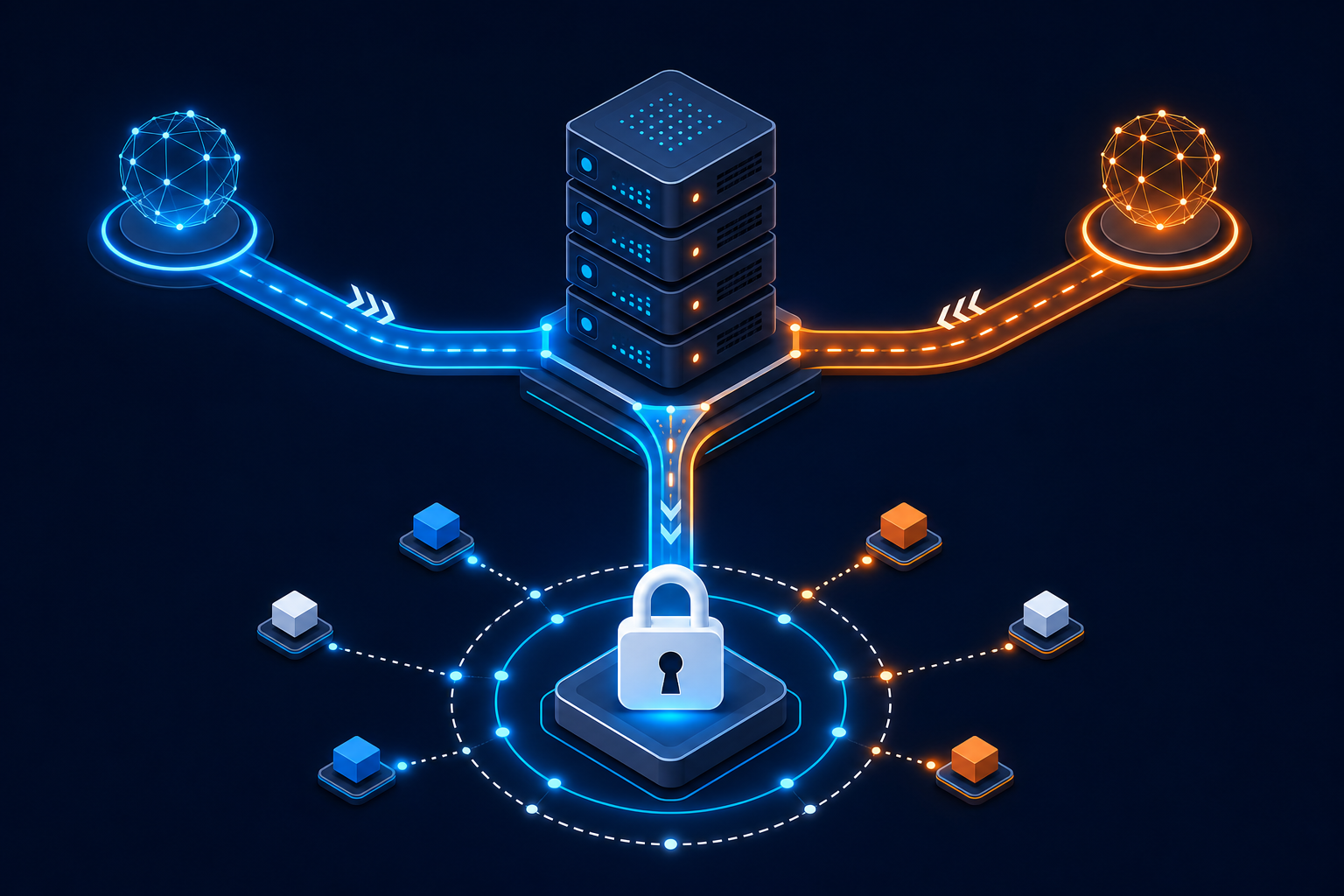Server routing alternate URLs to one secure destination