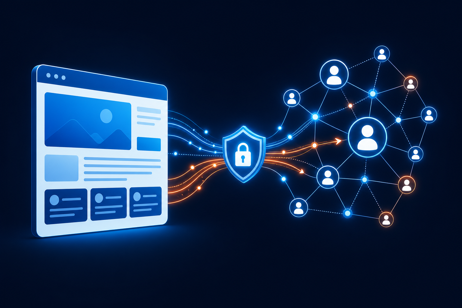 WordPress site connected to an online community network