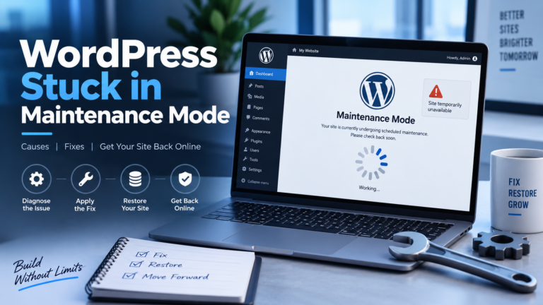 WordPress Stuck in Maintenance Mode After an Update: Safe Recovery 3 WordPress Maintenance Mode Fix Guide