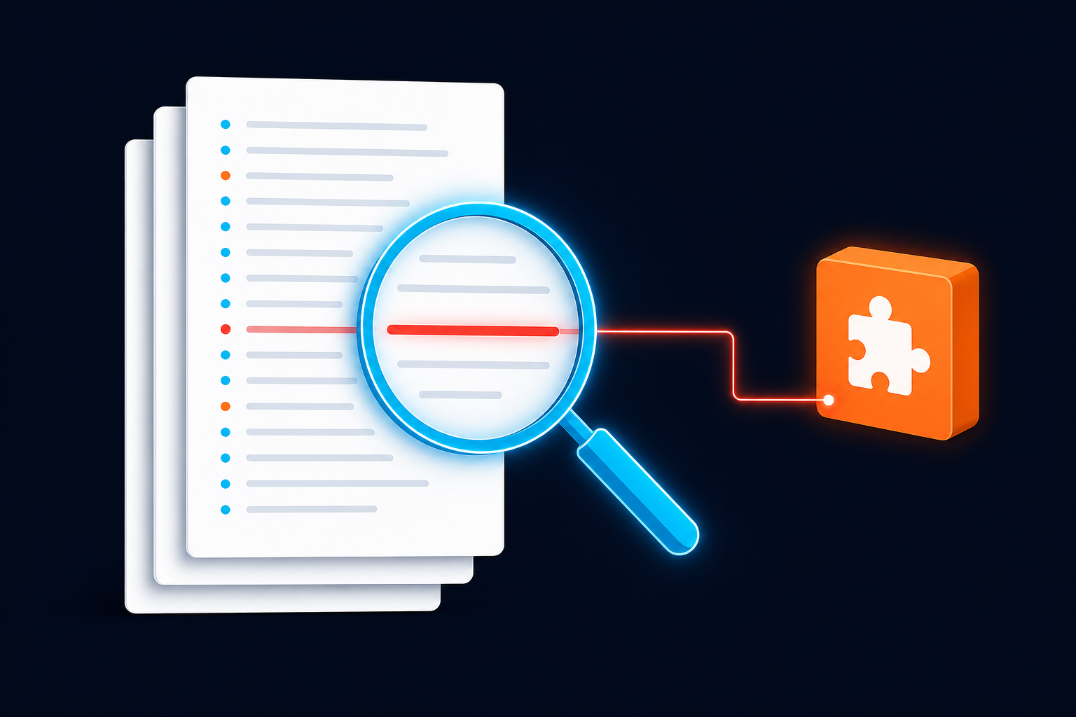 Fatal Error in a WordPress Plugin: 8 Safe Steps to Find the Cause 2 Magnifying glass tracing a plugin error through diagnostic log files