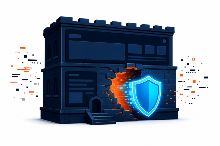 Shield sealing a breach in a WordPress website