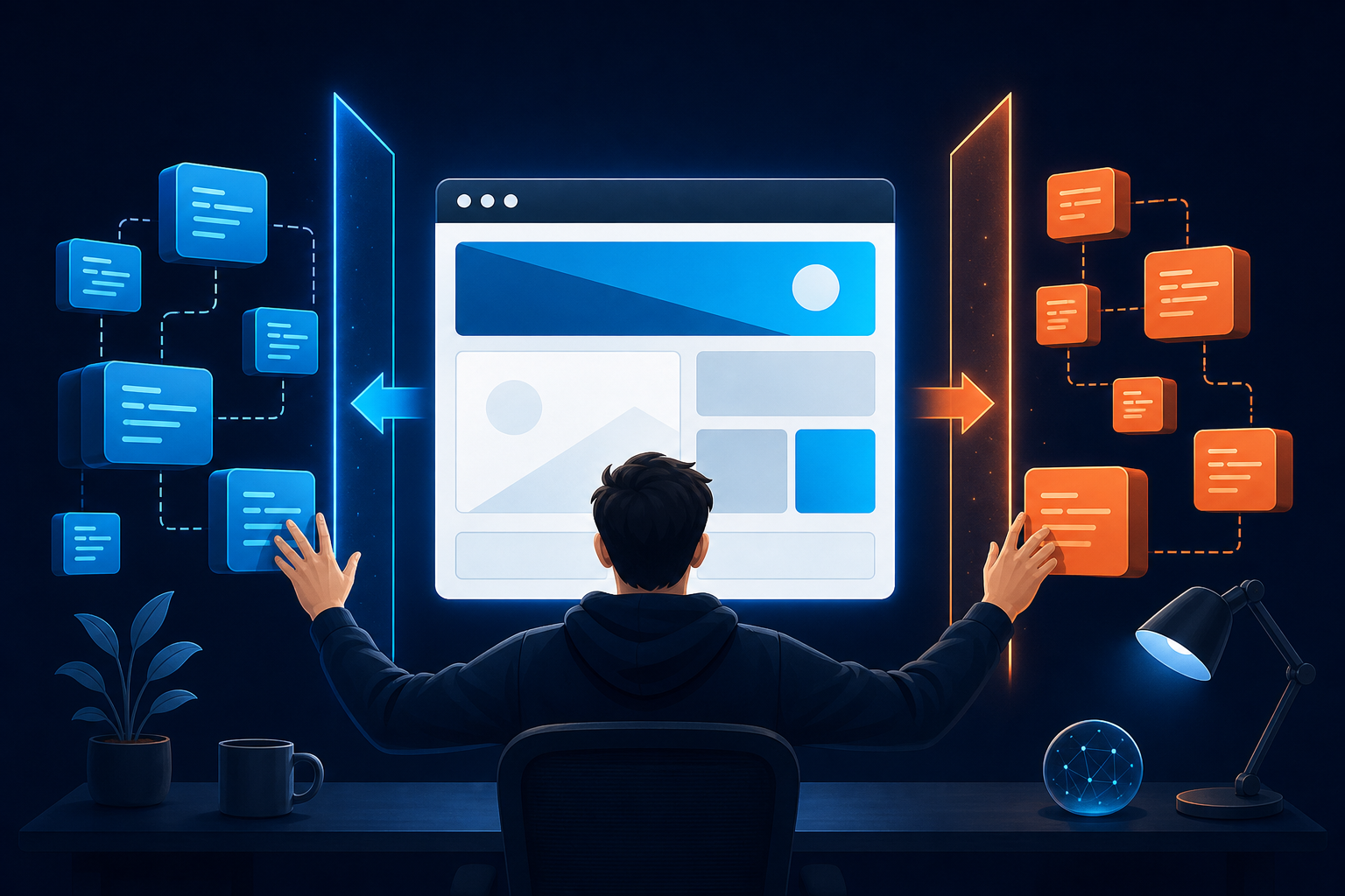 Abstract illustration of isolating a theme and plugin conflict