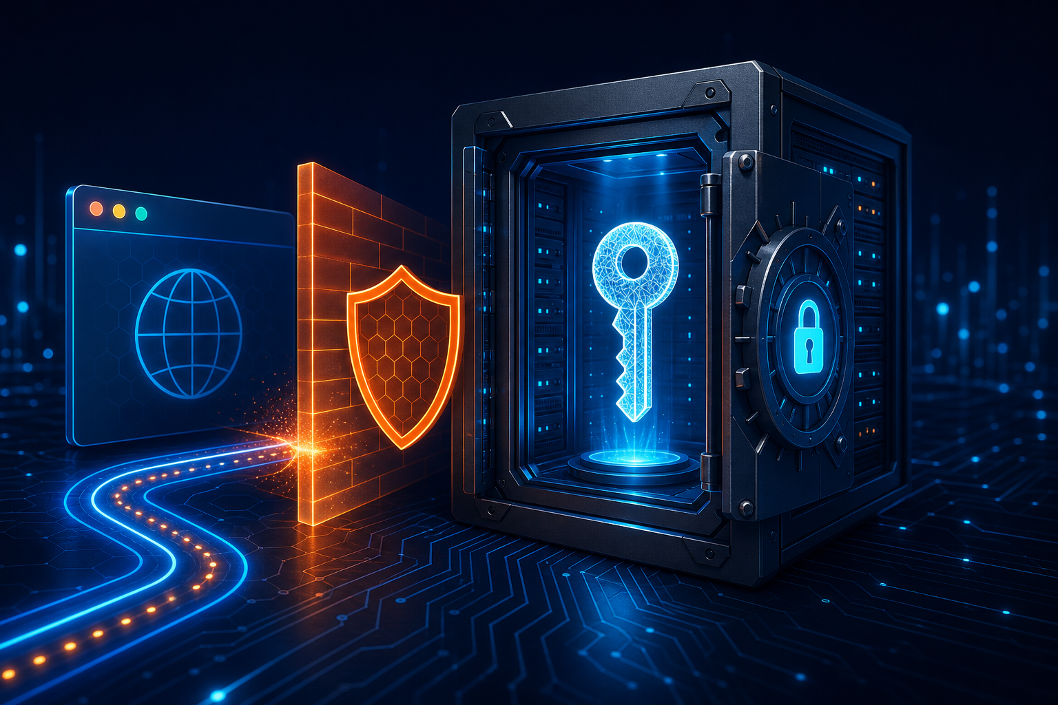 Protected API key stored on a server away from the browser