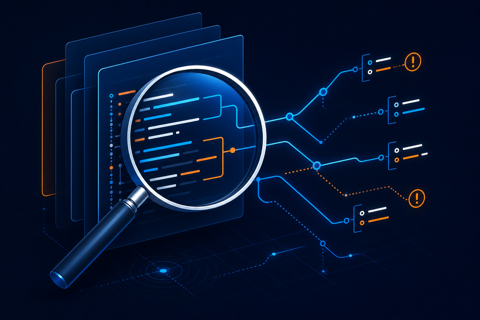 Hreflang and Canonical Conflict: A Safe WordPress Fix 2 Magnifying glass examining website markup and URL paths
