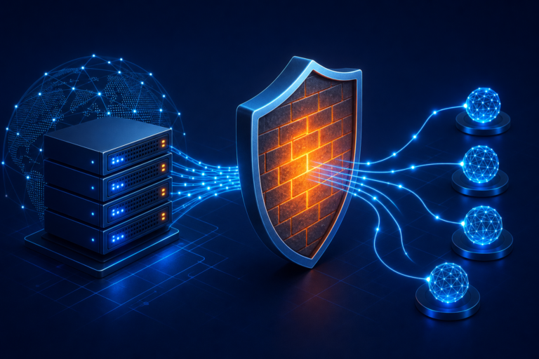Secure API connection passing through a firewall to a WordPress server