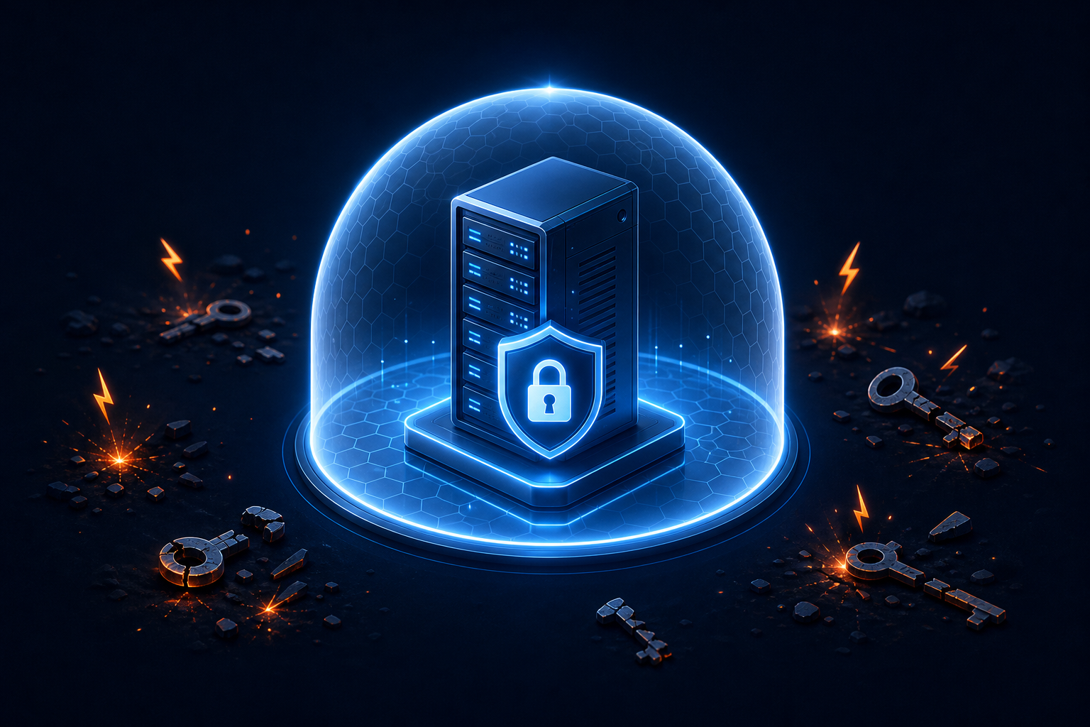 WordPress Site Has Been Hacked? A Safe First-Response Plan 1 Server isolated behind a protective barrier during hack containment